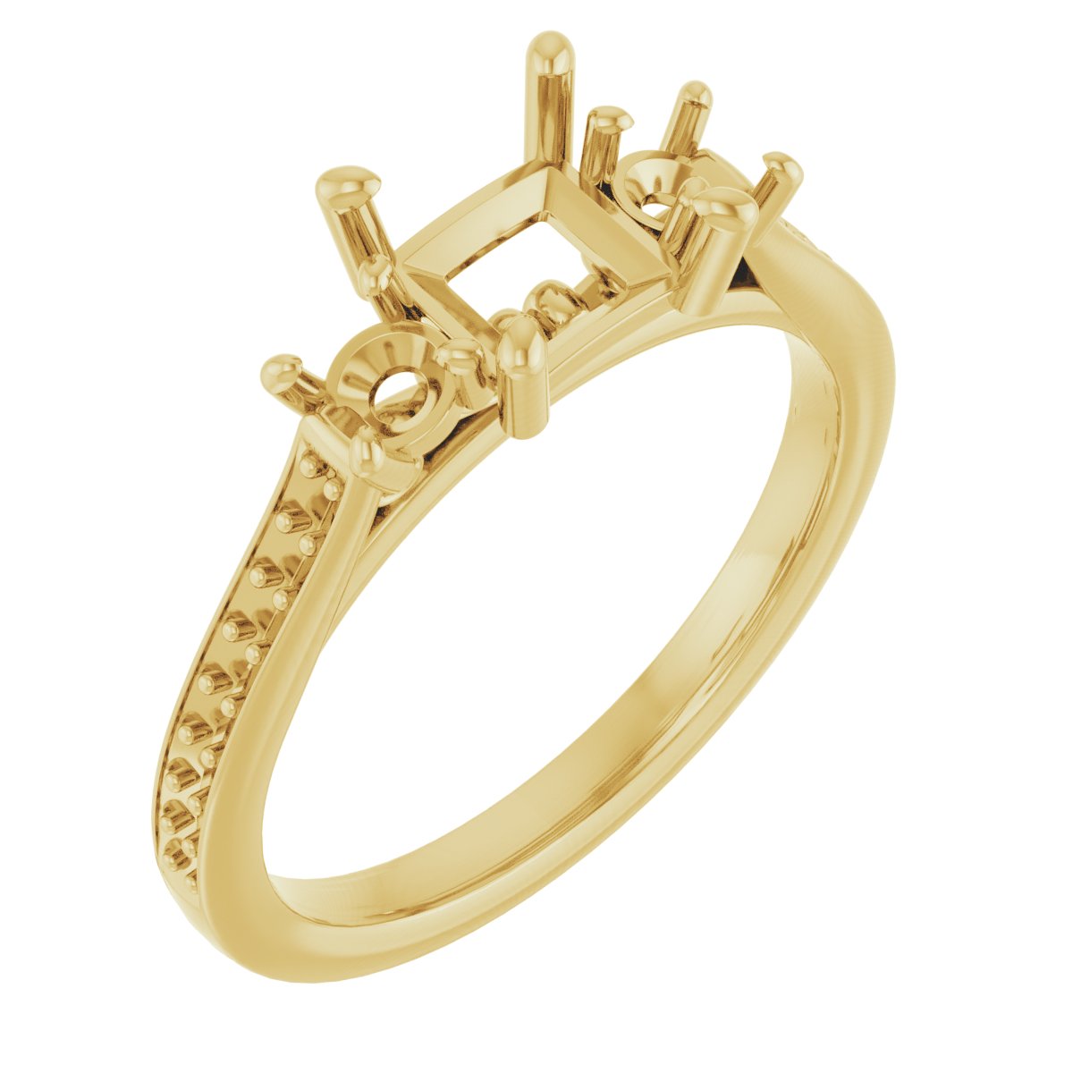 Three-Stone Sculptural Engagement Ring