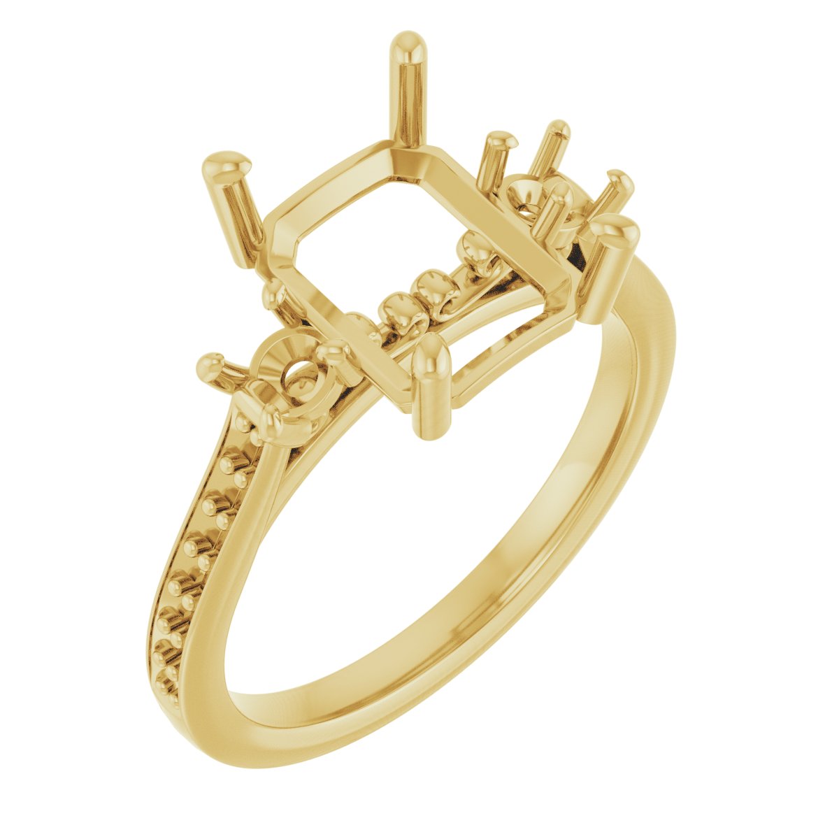 Three-Stone Sculptural Engagement Ring