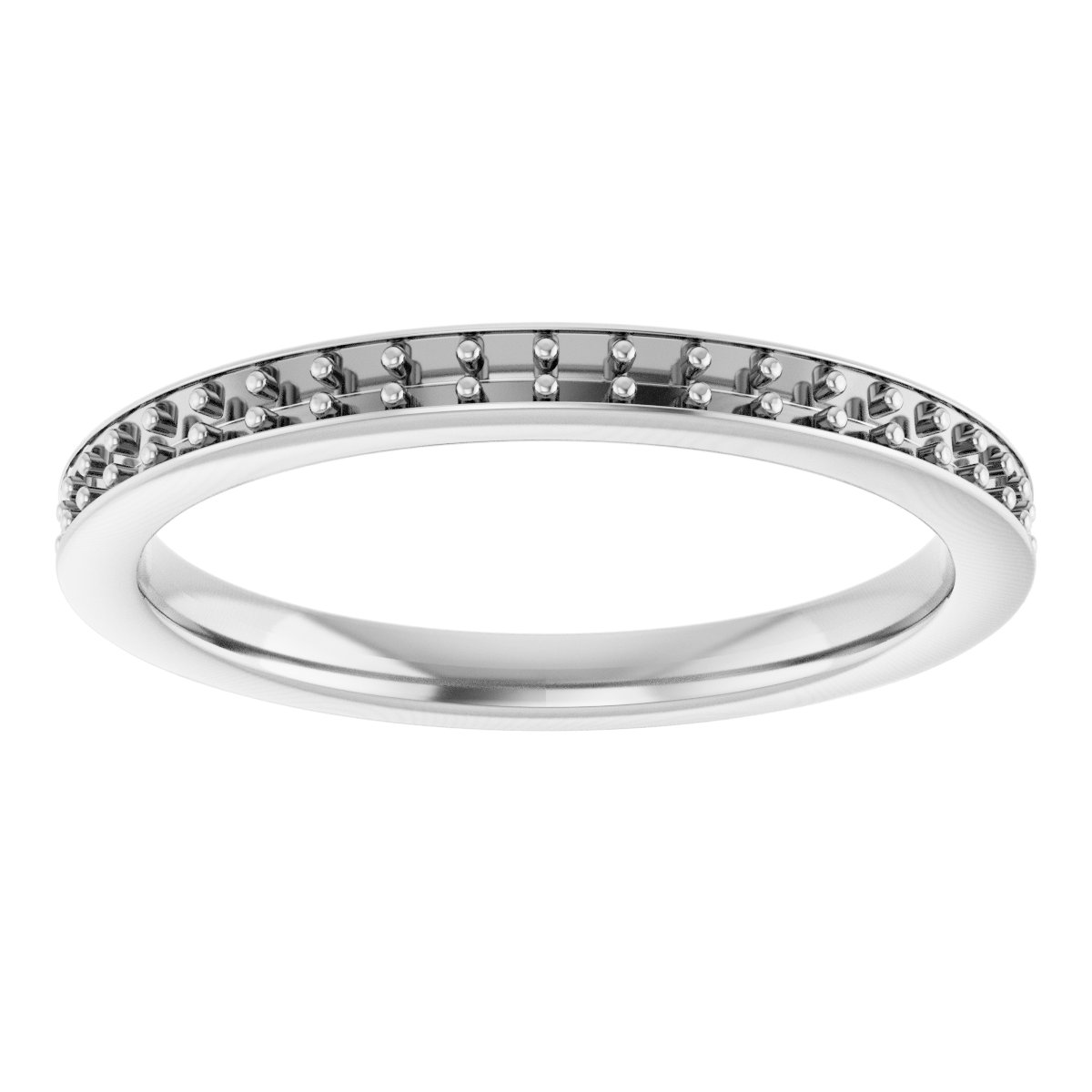 Band Mounting for 7x7 mm Heart Ring view 3