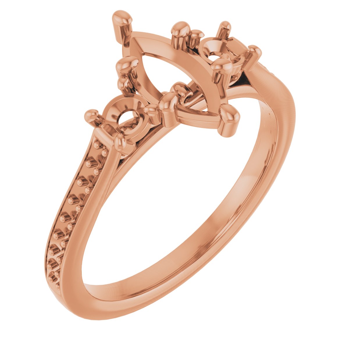 Three-Stone Sculptural Engagement Ring