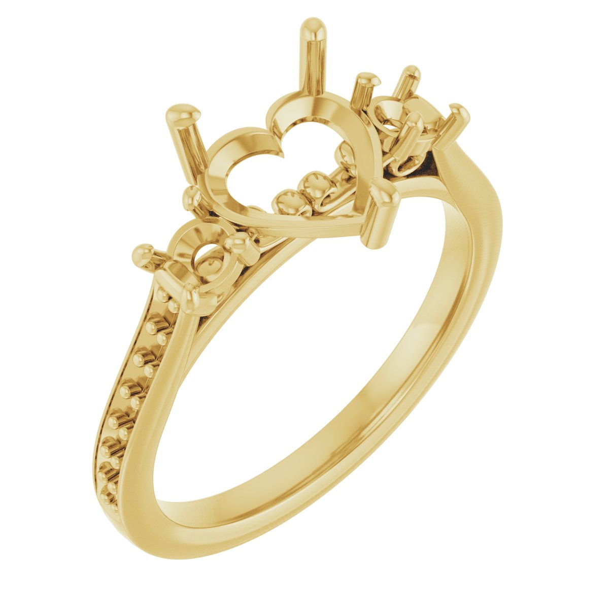 Three-Stone Sculptural Engagement Ring