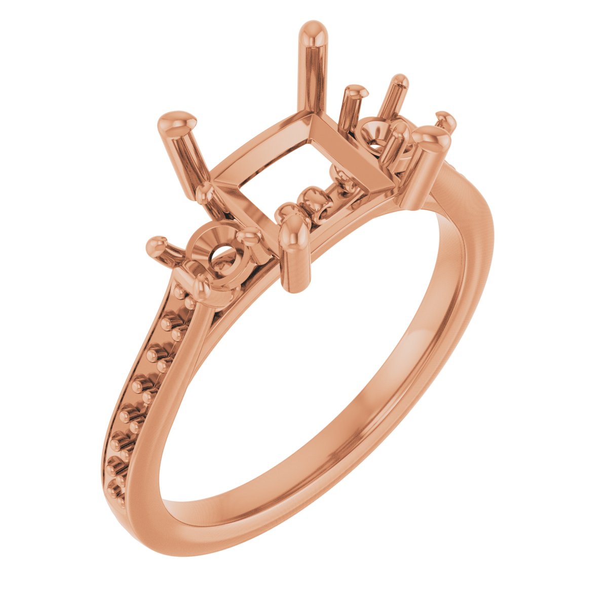 Three-Stone Sculptural Engagement Ring