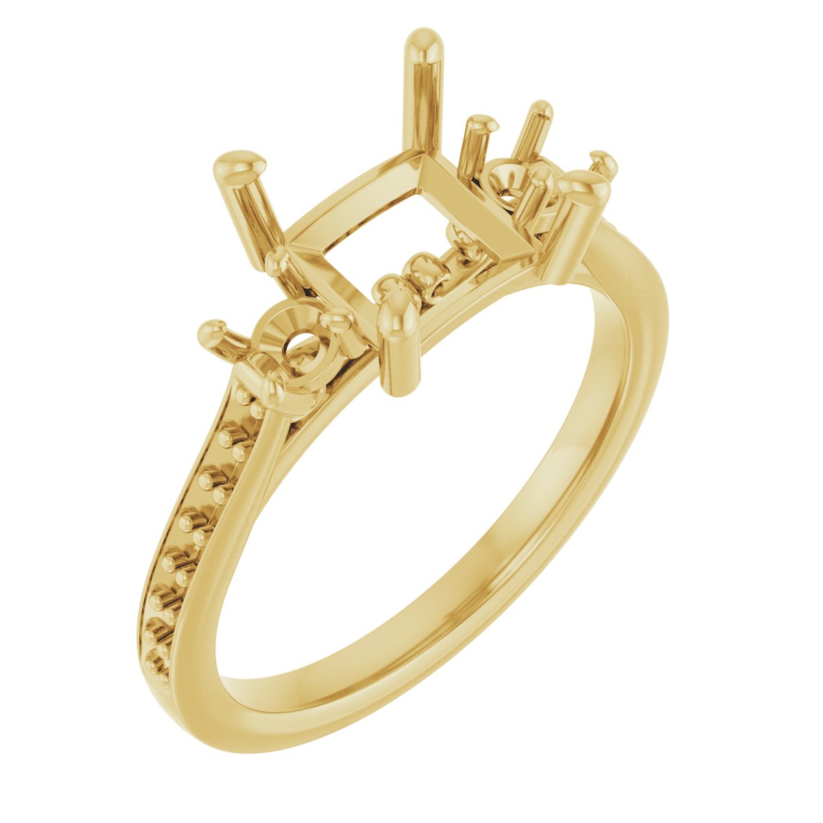 Three-Stone Sculptural Engagement Ring
