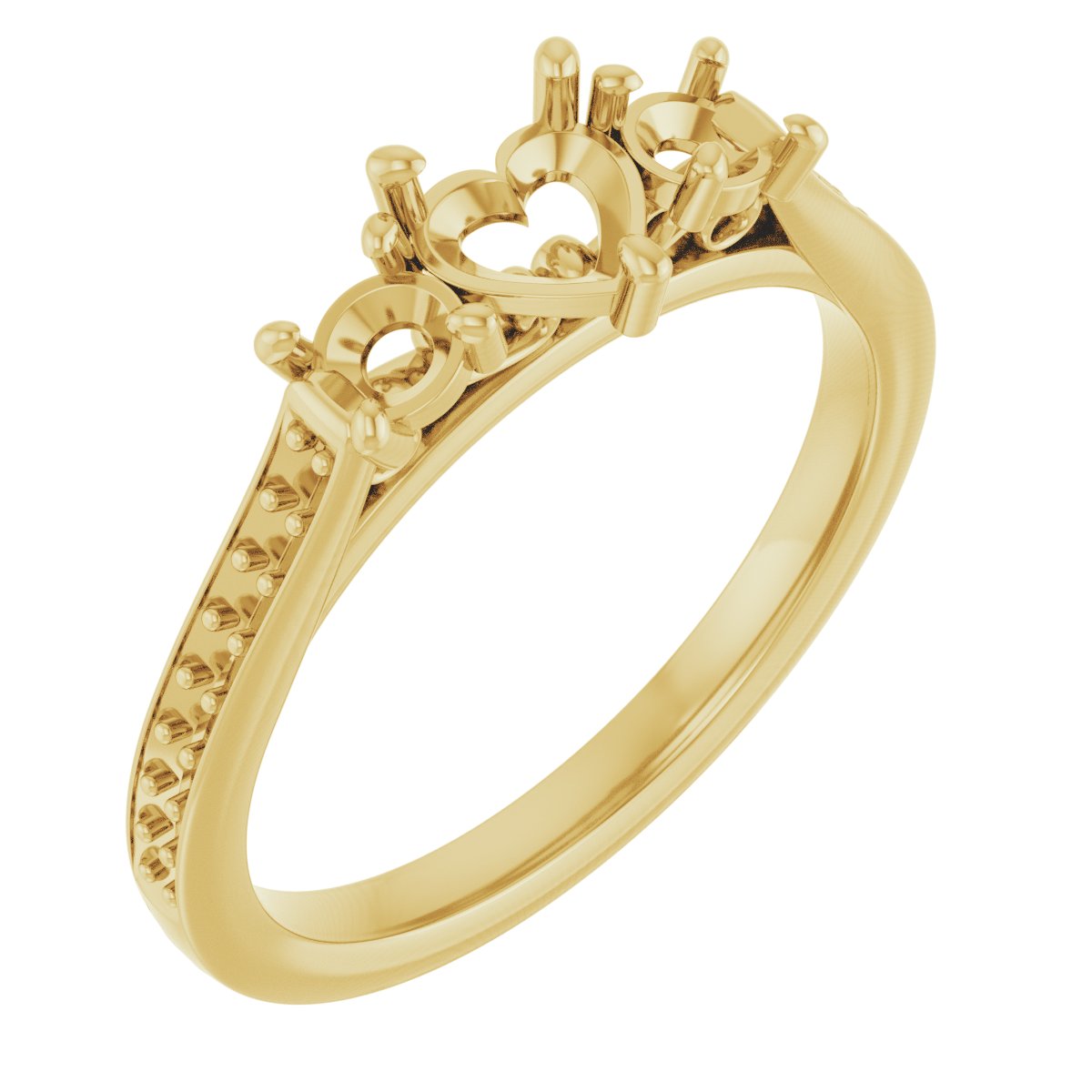 Three-Stone Sculptural Engagement Ring
