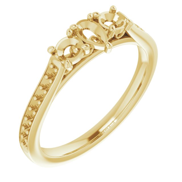 Three-Stone Sculptural Engagement Ring