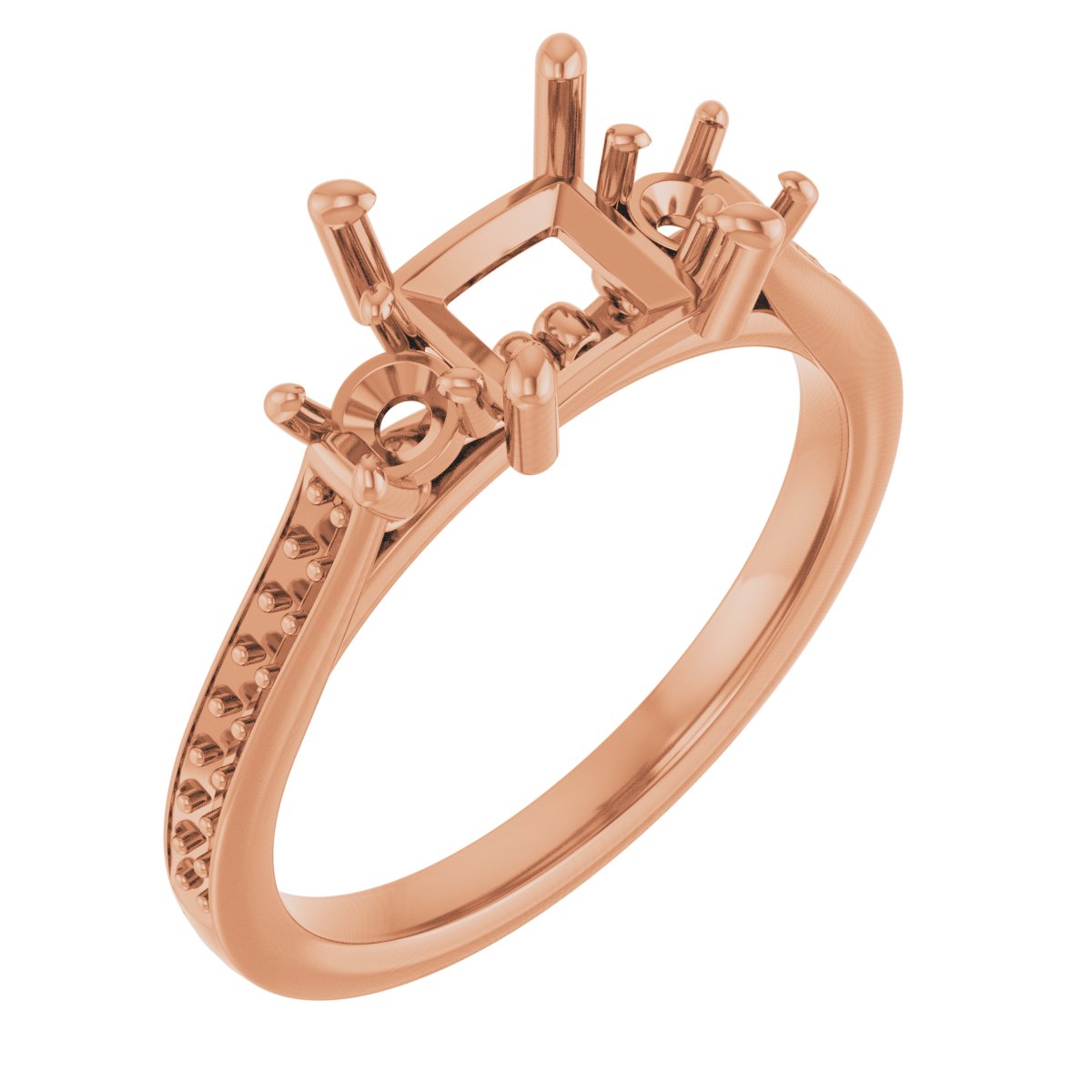 Three-Stone Sculptural Engagement Ring