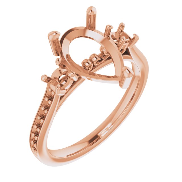 Three-Stone Sculptural Engagement Ring
