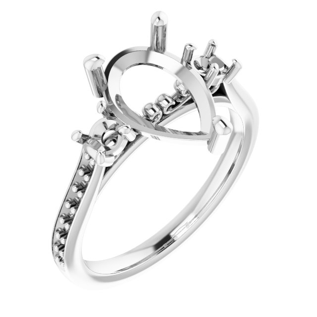 Three-Stone Sculptural Engagement Ring
