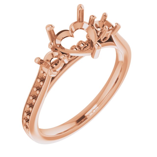 Three-Stone Sculptural Engagement Ring