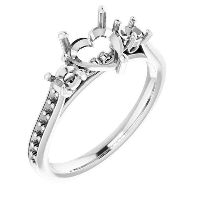 Three-Stone Sculptural Engagement Ring