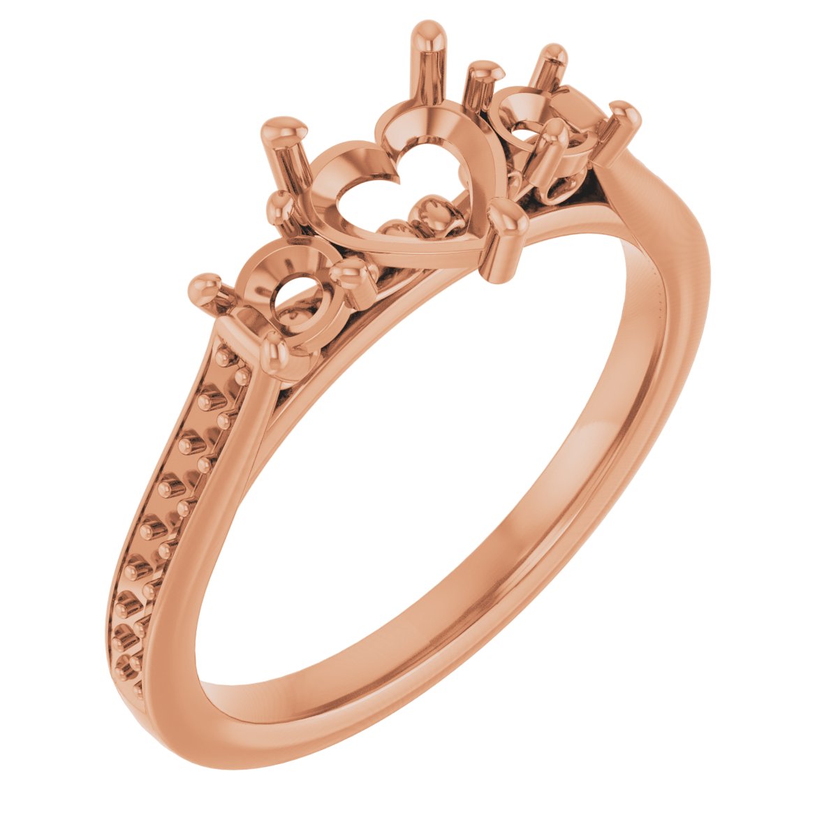 Three-Stone Sculptural Engagement Ring