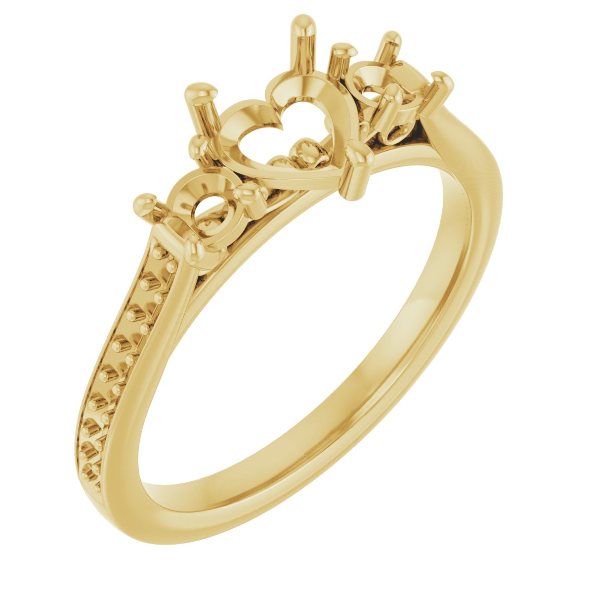 Three-Stone Sculptural Engagement Ring