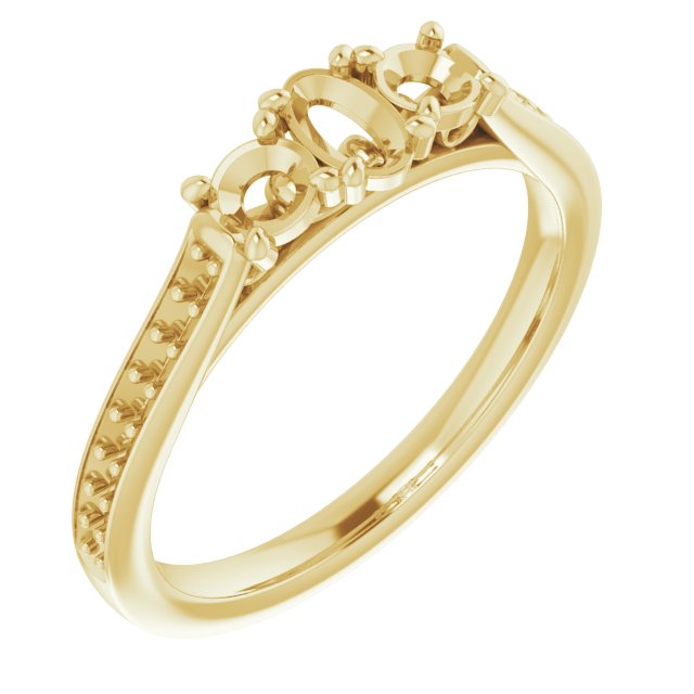 Three-Stone Sculptural Engagement Ring