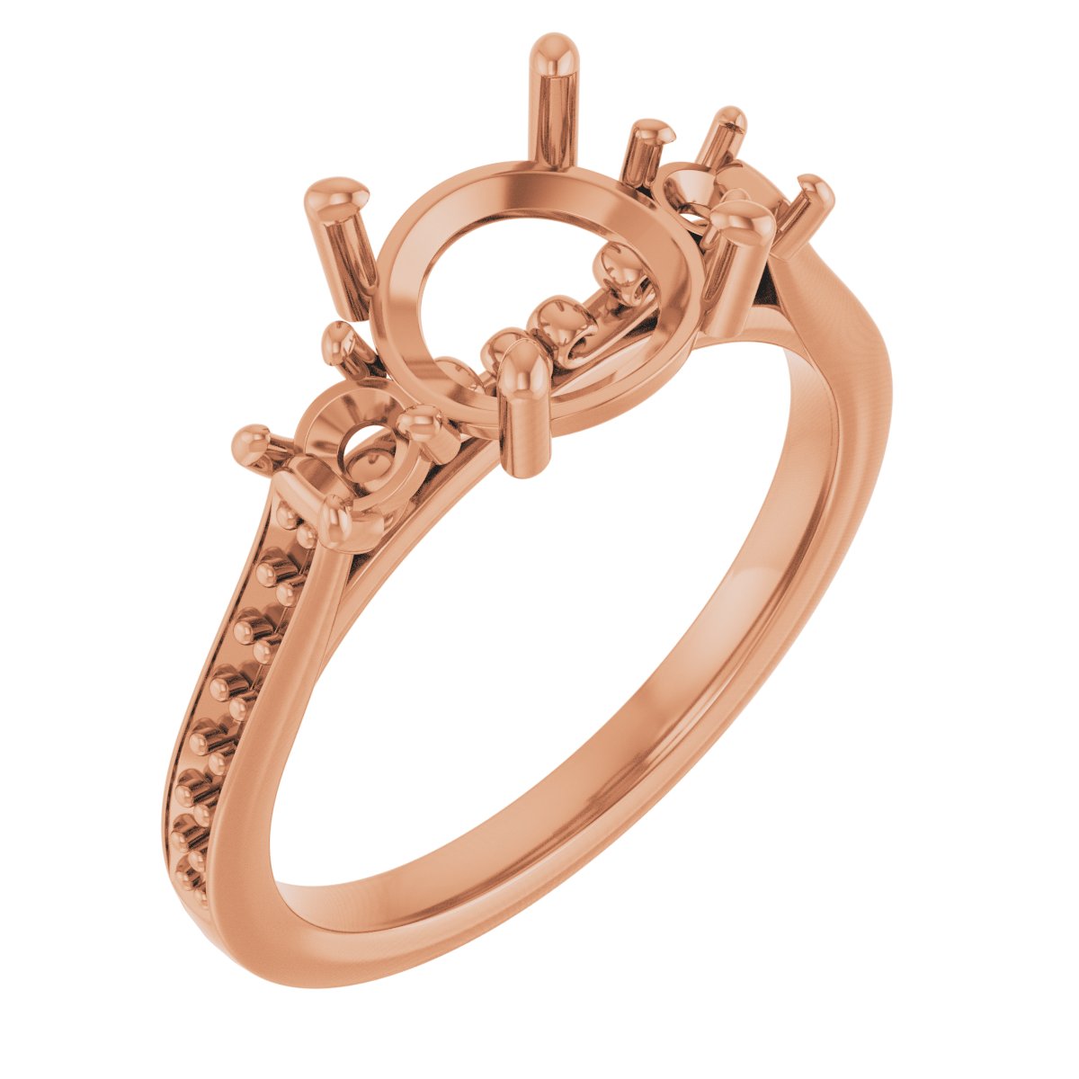 Three-Stone Sculptural Engagement Ring