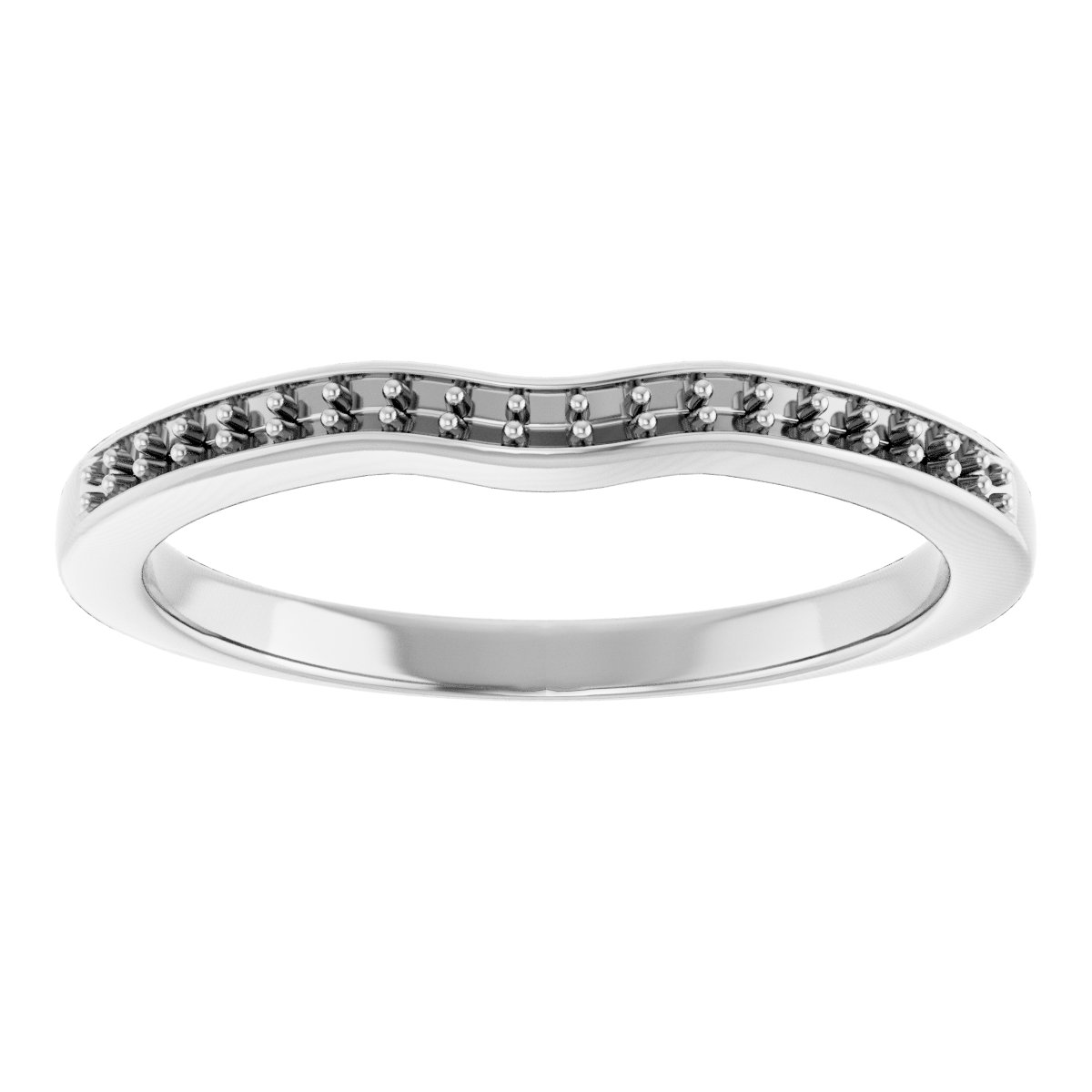Band Mounting for 7 mm Square Ring view 3