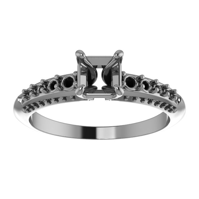 9x7 mm Emerald Engagement Ring Mounting view 3