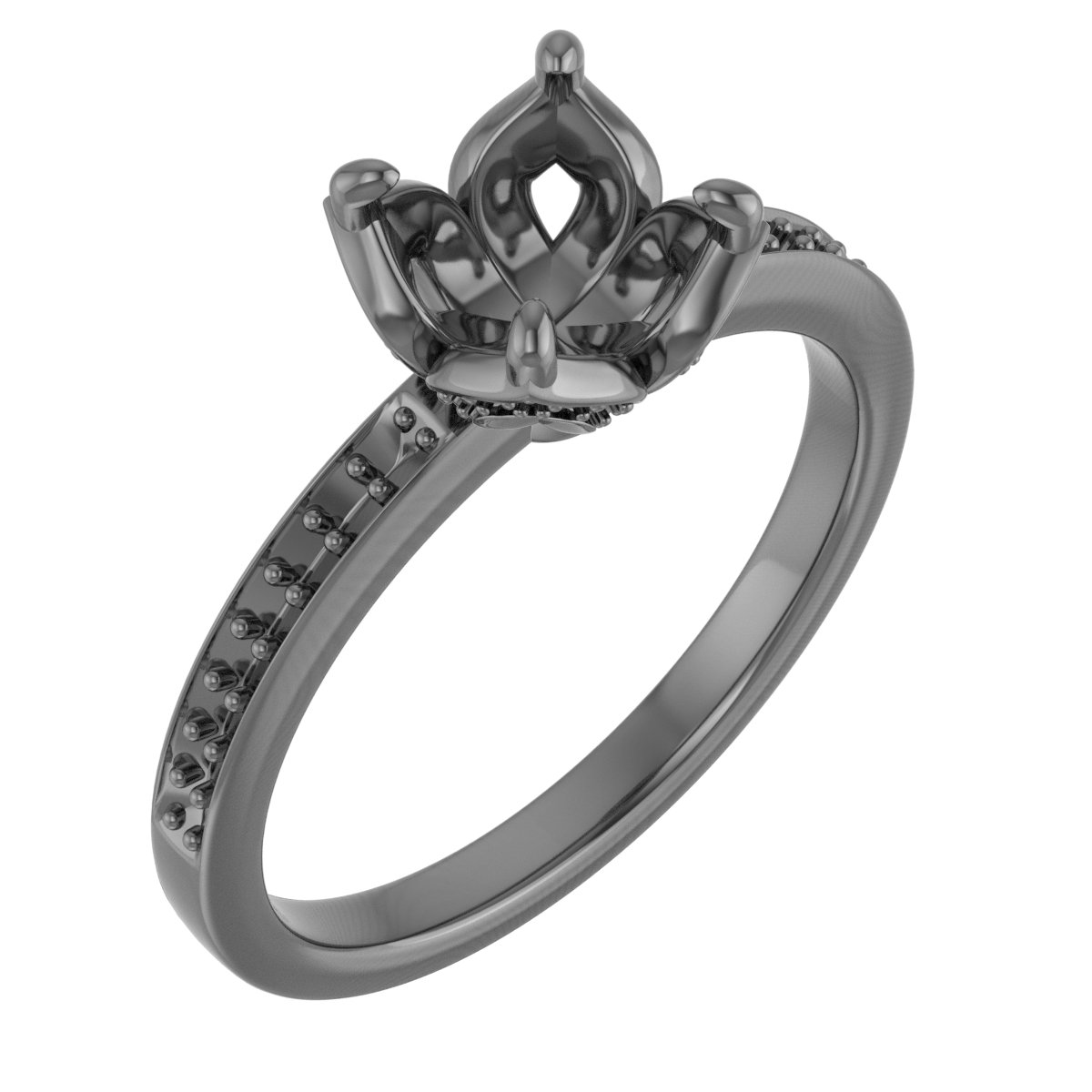 7x7 mm Square Engagement Ring Mounting