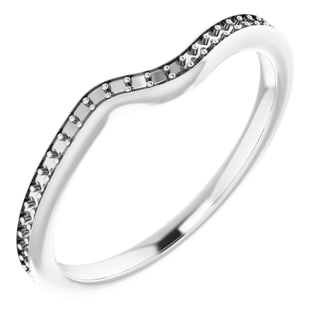14K White 1/6 CTW Natural Diamond Band for 5.8 mm Round Ring
