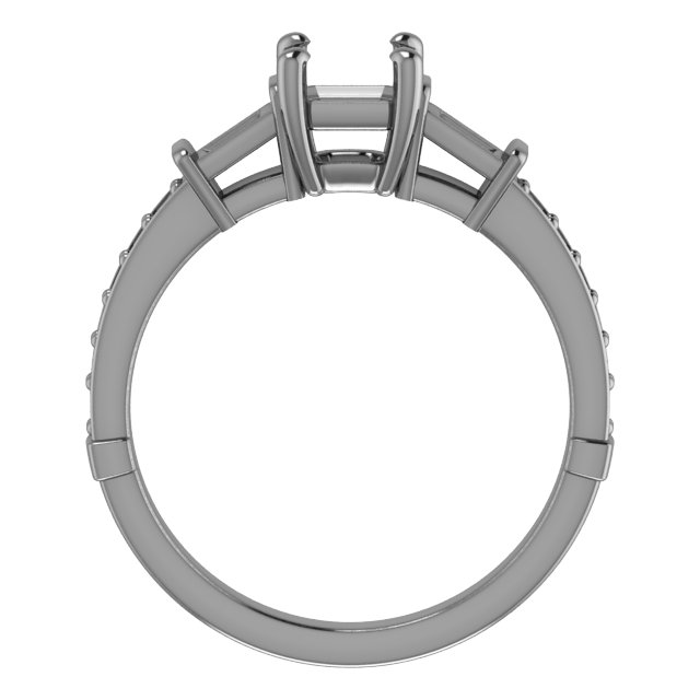 5.5x3.5 mm Pear Engagement Ring Mounting view 2