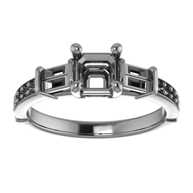 5.5x3.5 mm Pear Engagement Ring Mounting view 3