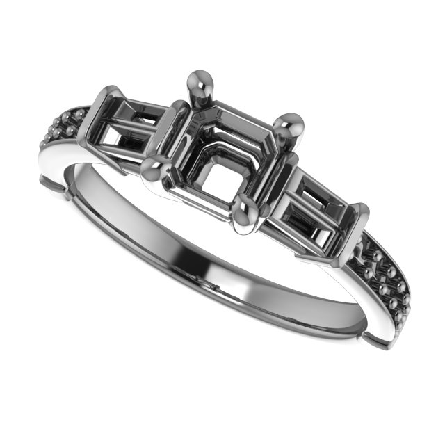 5.5x3.5 mm Pear Engagement Ring Mounting view 5