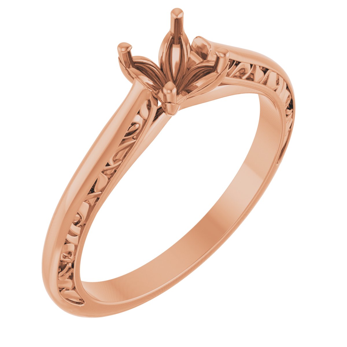 Solitaire Sculptural Engagement Ring or Band