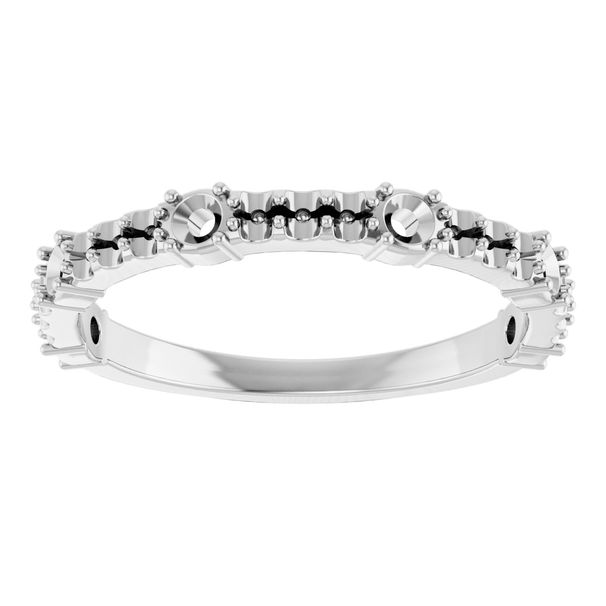 14K White 1/2 CTW Diamond Anniversary Band 