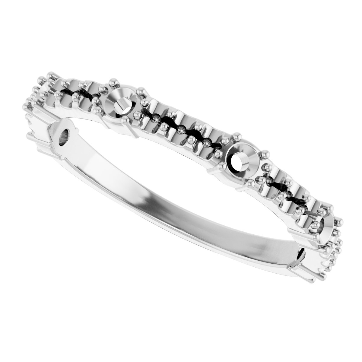 14K White 1/2 CTW Diamond Anniversary Band 