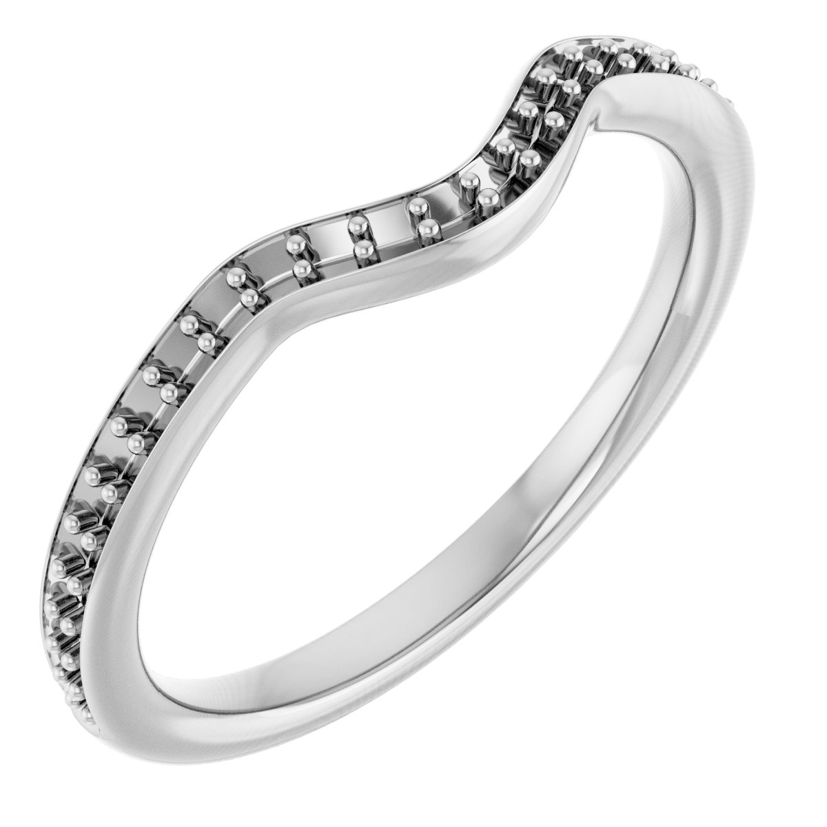 Platinum 1/8 CTW Diamond Band for 5.8 mm Round Ring