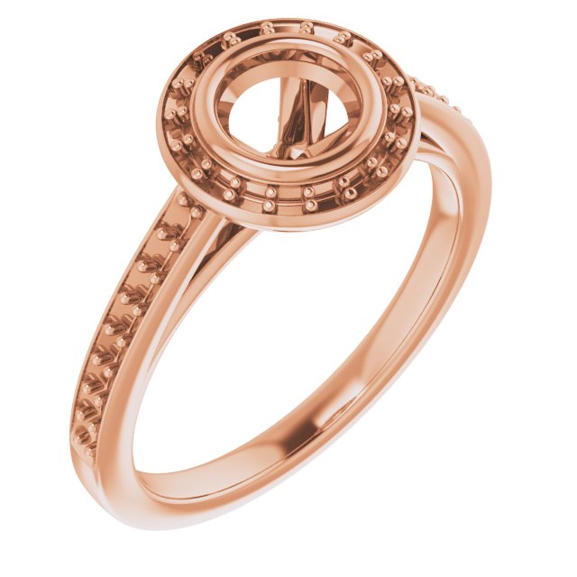 Bezel-Set Halo-Style Engagement Ring
