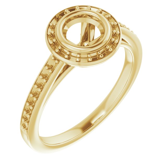 Bezel-Set Halo-Style Engagement Ring