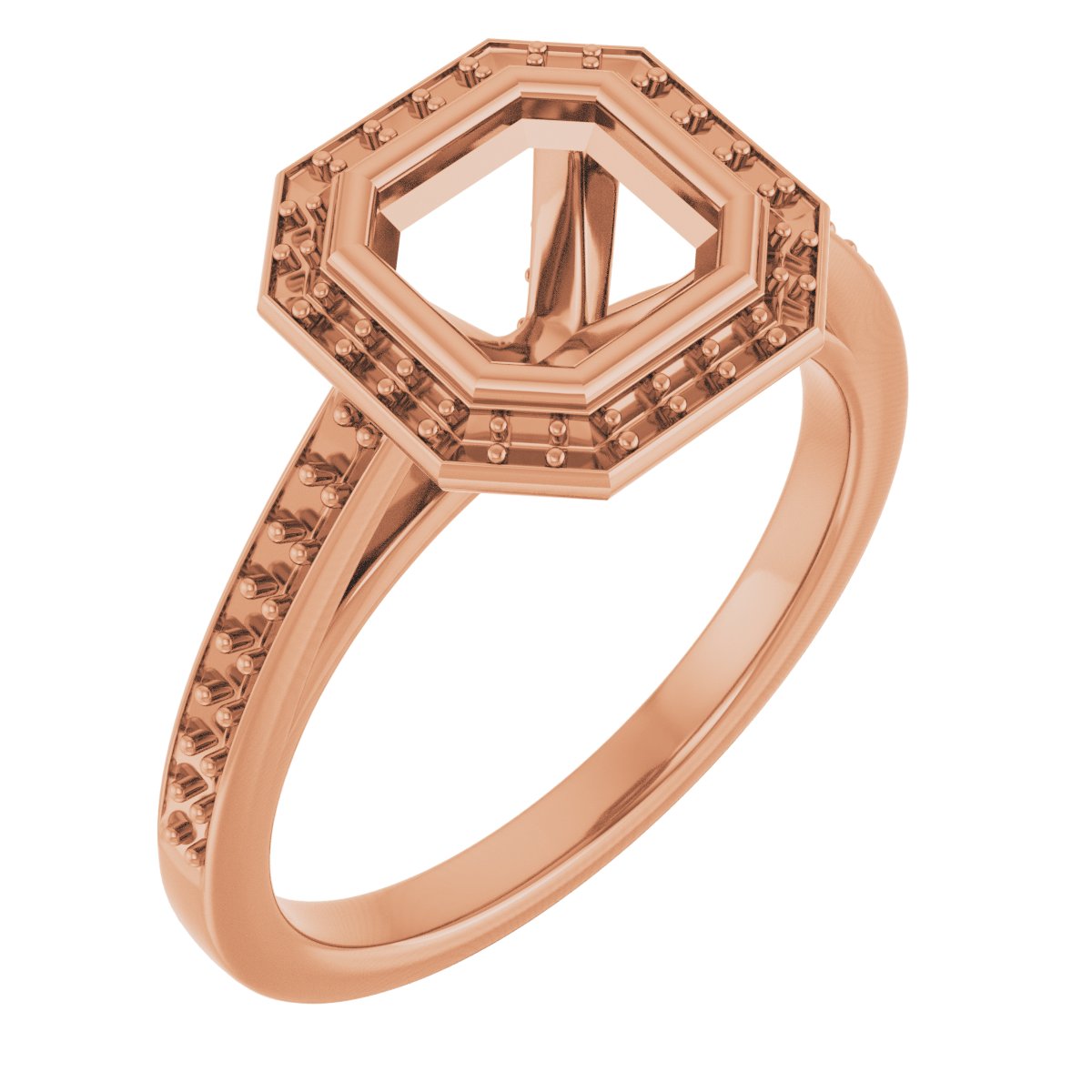 Bezel-Set Halo-Style Engagement Ring