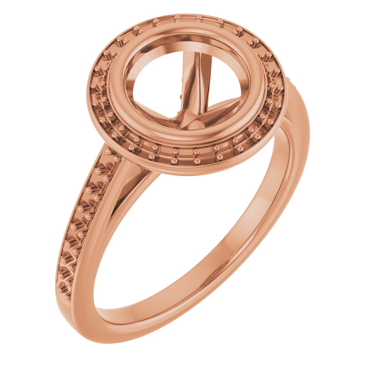 Bezel-Set Halo-Style Engagement Ring