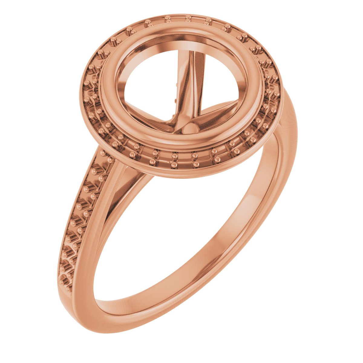 Bezel-Set Halo-Style Engagement Ring