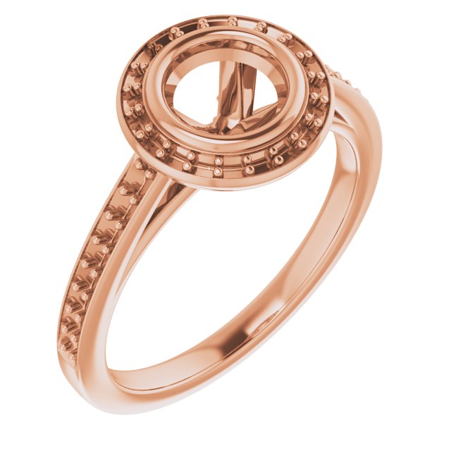 Bezel-Set Halo-Style Engagement Ring