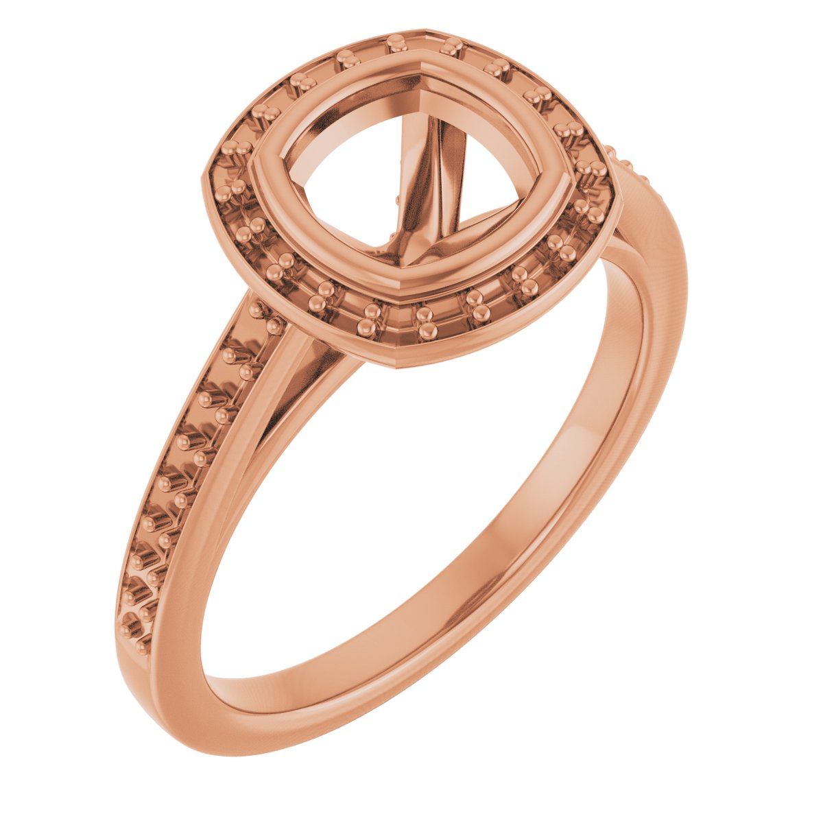 Bezel-Set Halo-Style Engagement Ring