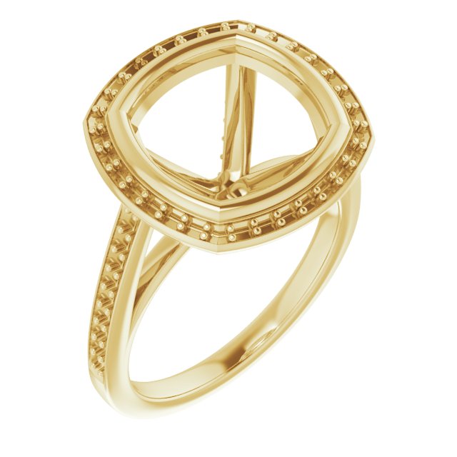 Bezel-Set Halo-Style Engagement Ring