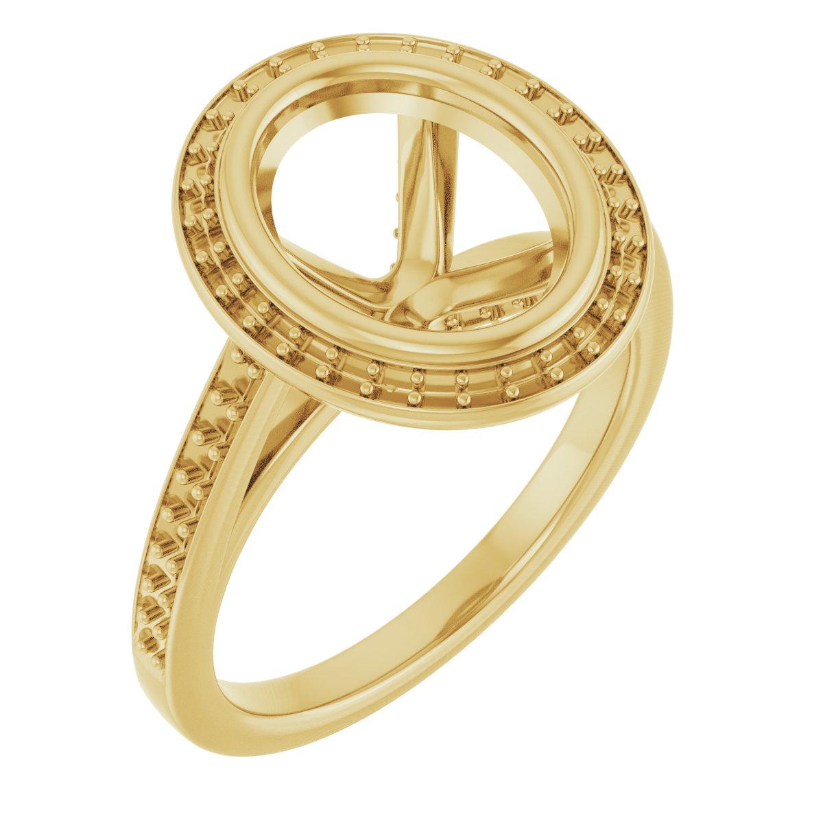 Bezel-Set Halo-Style Engagement Ring