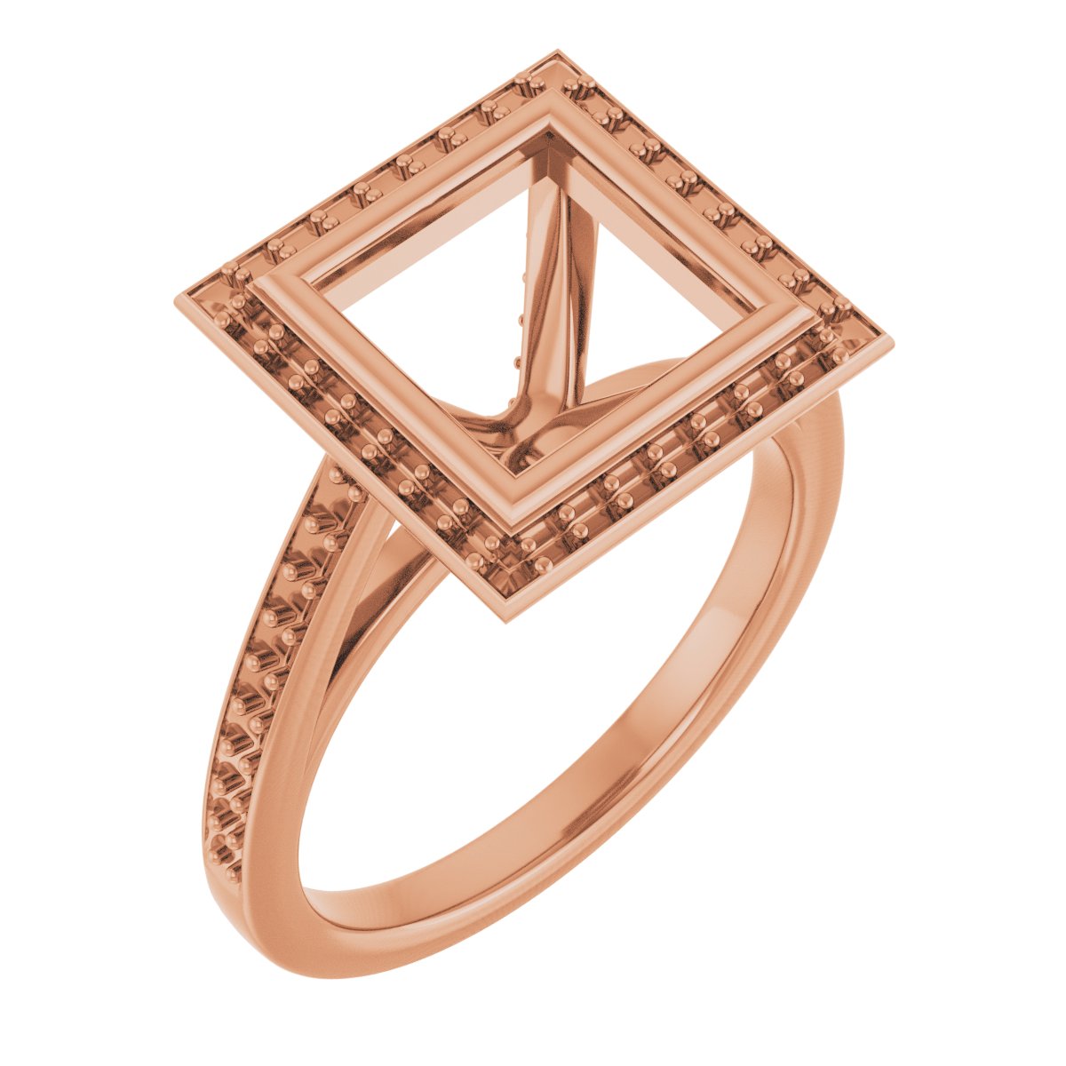 Bezel-Set Halo-Style Engagement Ring