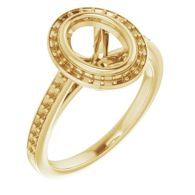 Bezel-Set Halo-Style Engagement Ring