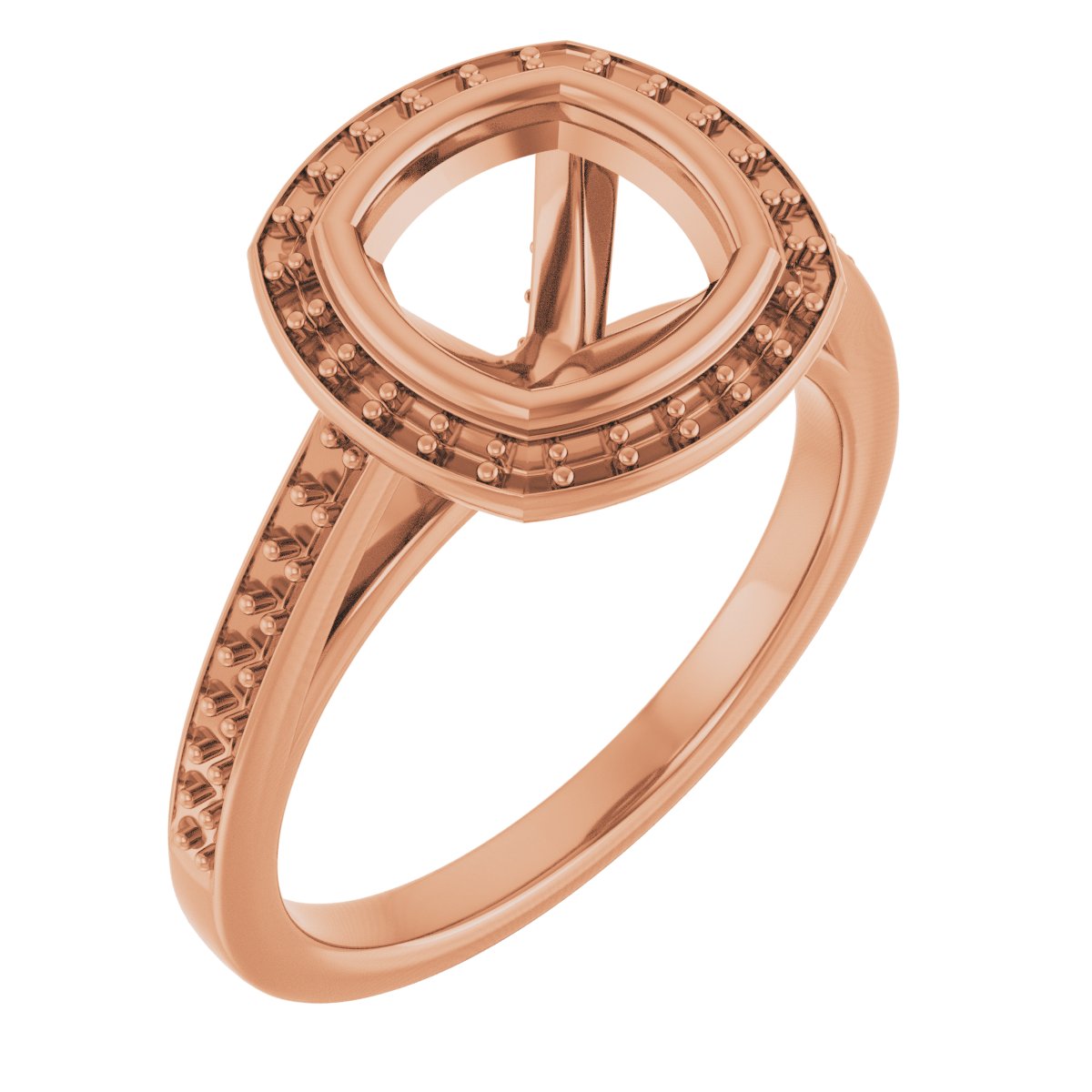 Bezel-Set Halo-Style Engagement Ring