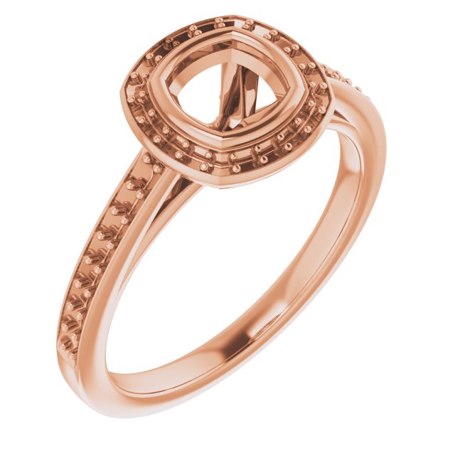 Bezel-Set Halo-Style Engagement Ring
