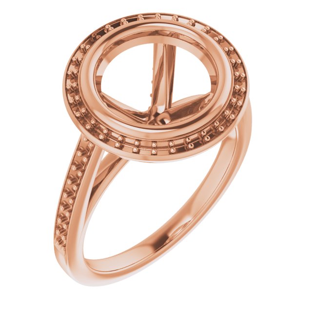Bezel-Set Halo-Style Engagement Ring