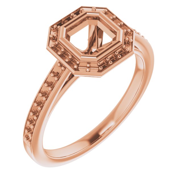 Bezel-Set Halo-Style Engagement Ring