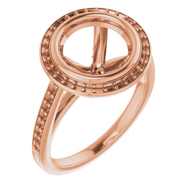 Bezel-Set Halo-Style Engagement Ring