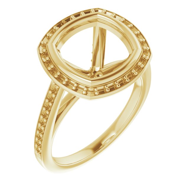 Bezel-Set Halo-Style Engagement Ring