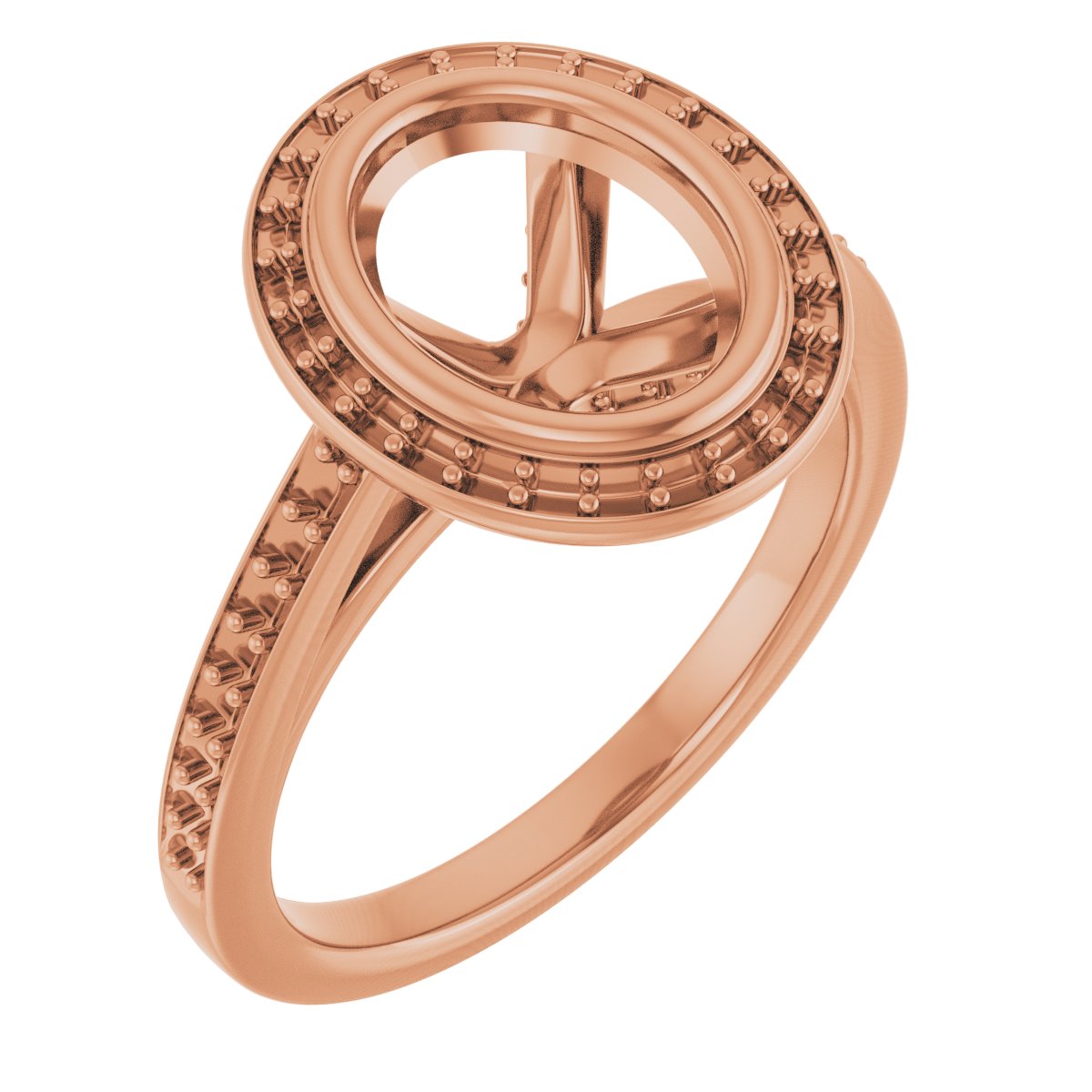 Bezel-Set Halo-Style Engagement Ring