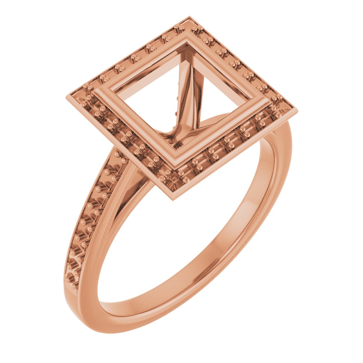 Bezel-Set Halo-Style Engagement Ring