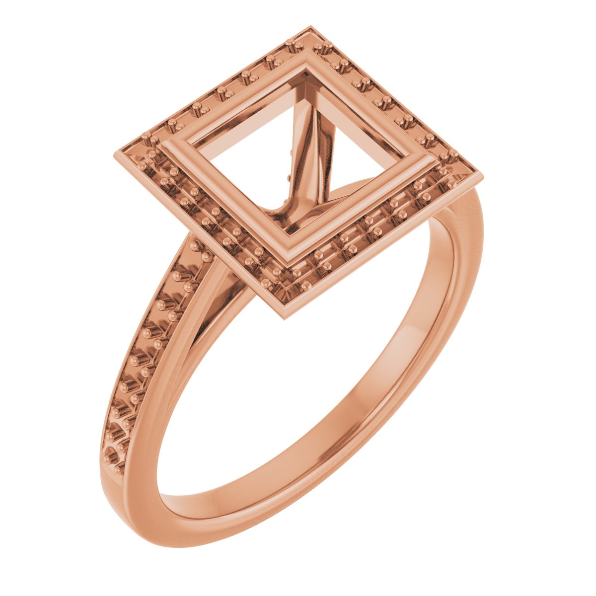 Bezel-Set Halo-Style Engagement Ring