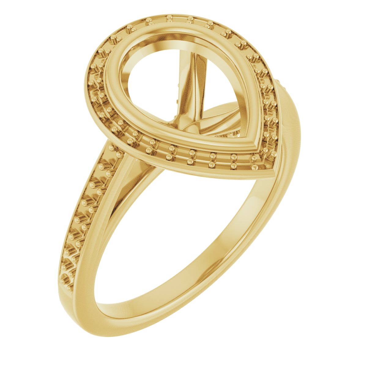 Bezel-Set Halo-Style Engagement Ring